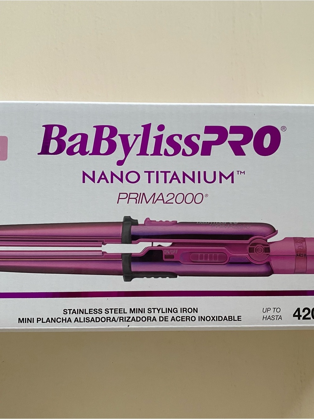 BaByliss PRO Nano Titanium Prima2000 Mini Styling Iron - Purple